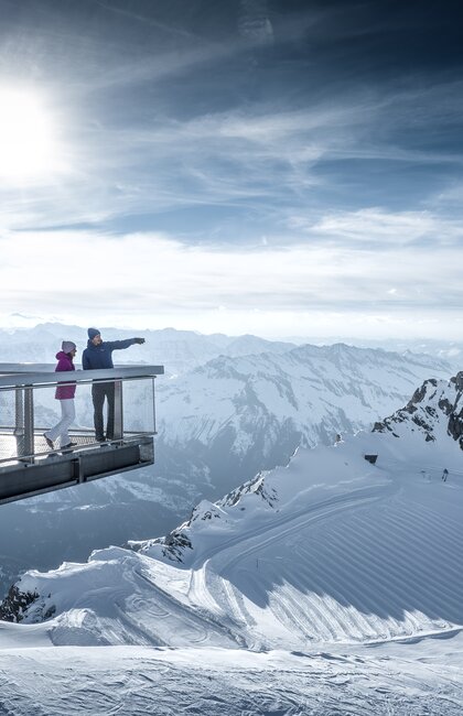 Panoramic platforms at the Kitzsteinhorn